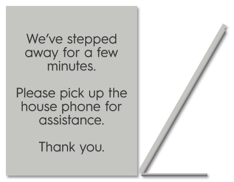 We've Stepped Away...