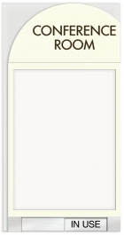 2-Line Common Room Sign w/Window & Sliding Panel