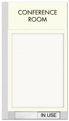 2-Line Common Room Sign w/Window & Sliding Panel