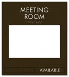 2-Line Common Room Sign w/Window & Sliding Panel