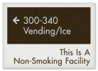 2-Line Directional Sign/Non-Smoking Facility