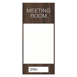 2-Line Meeting Room Sign w/Window & Sliding Panel