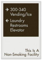 5-Line Directional Sign/Non-Smoking Facility