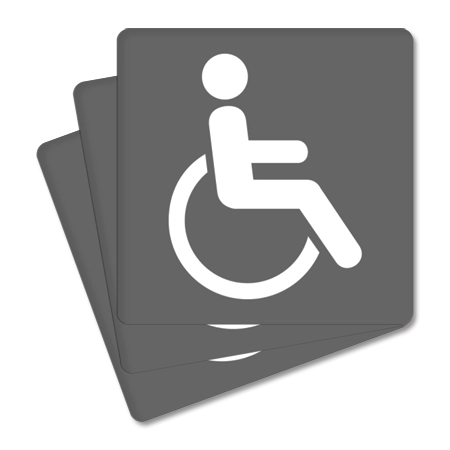 Accessible - ISA Symbol Only - Package of 3