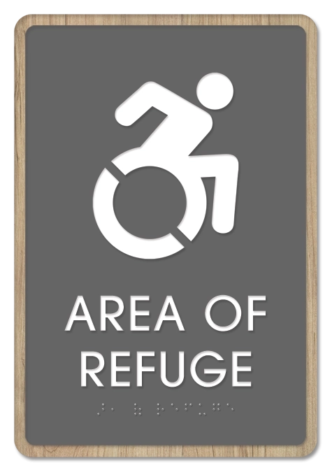 Area of Refuge Sign - Dynamic ISA Symbol