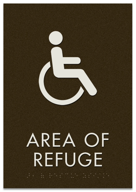 Area of Refuge Sign w/ ISA Symbol - Exterior