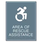 Area of Rescue Assistance Sign - NYC Compliant