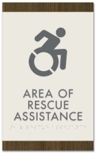 Area of Rescue Assistance Sign - NYC Compliant