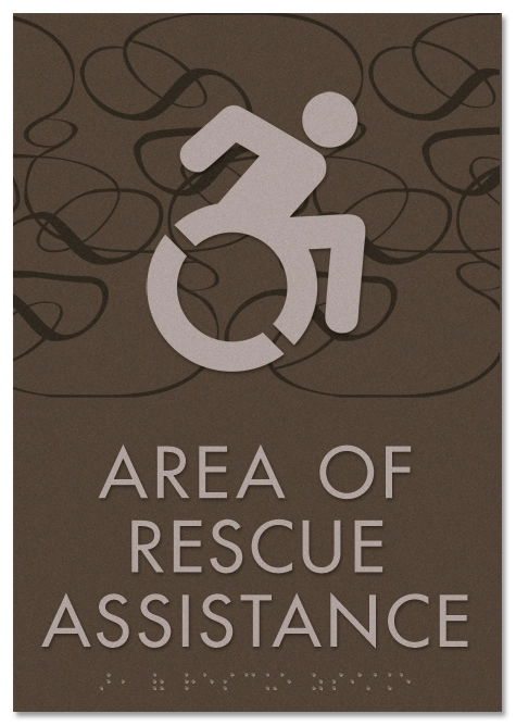 Area of Rescue Assistance Sign - NYC Compliant