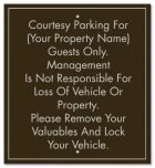 Courtesy Parking For Guests Only