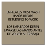 Employees Must Wash Hands... with Spanish