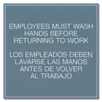 Employees Must Wash Hands... with Spanish