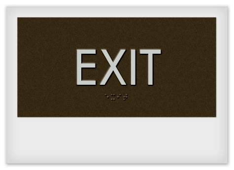 "Exit" Egress Sign - CA Compliant