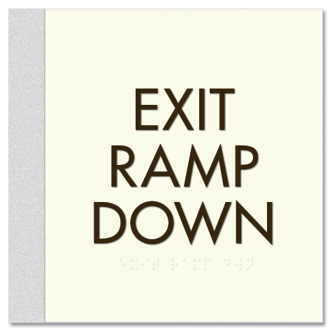 Exit Ramp Down - Egress Sign - CA Compliant