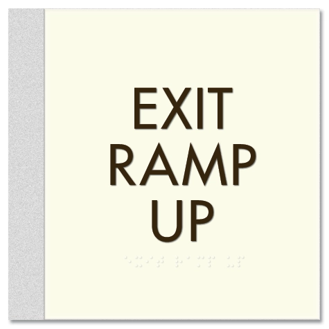 Exit Ramp Up - Egress Sign - CA Compliant