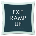 Exit Ramp Up Egress Sign
