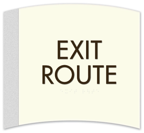 "Exit Route" Egress Sign - CA Compliant