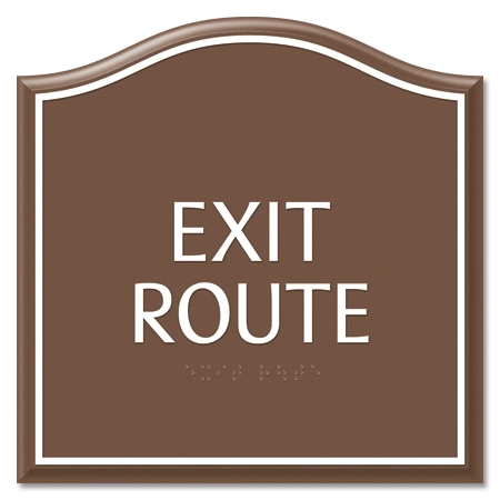 "Exit Route" Egress Sign - CA Compliant