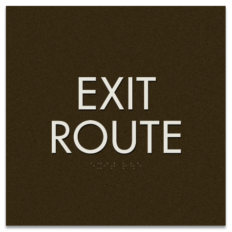 "Exit Route" Egress Sign - CA Compliant - Exterior