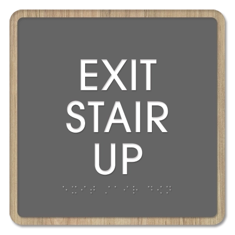 Exit Stair Up - Egress Sign - CA Compliant