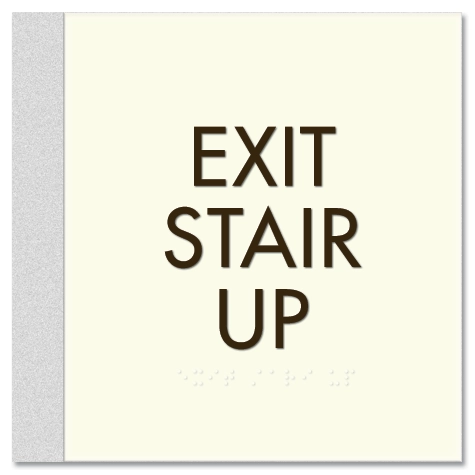 Exit Stair Up - Egress Sign - CA Compliant