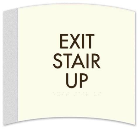 "Exit Stair Up" Egress Sign - CA Compliant
