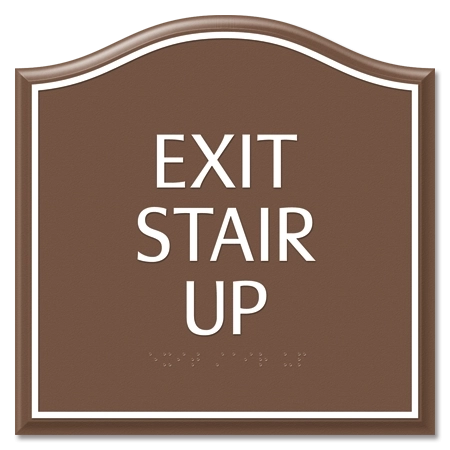 "Exit Stair Up" Egress Sign - CA Compliant