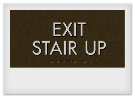 "Exit Stair Up" Egress Sign - CA Compliant