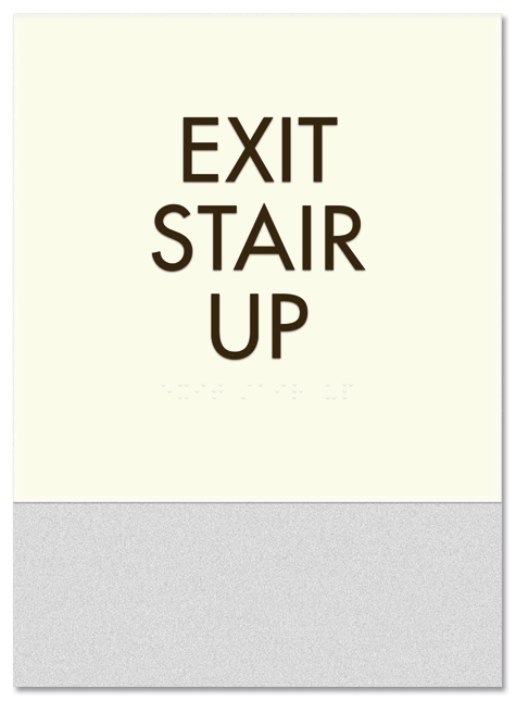 "Exit Stair Up" Egress Sign - CA Compliant