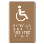 Exterior Area for Assisted Rescue Sign - ISA Symbol