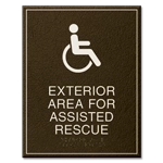 Exterior Area for Assisted Rescue Sign - ISA Symbol