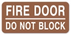 Fire Door - Do Not Block Label - 4 Pack