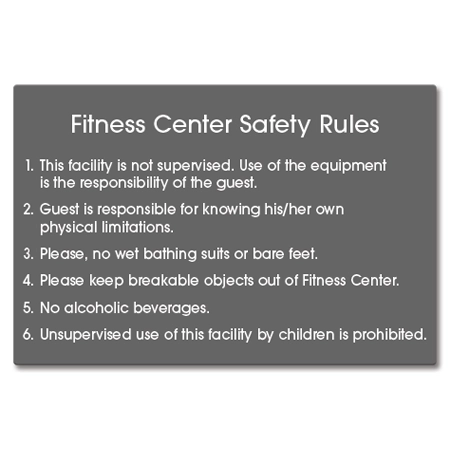 Fitness Center Safety Rules