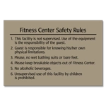 Fitness Center Safety Rules Sign