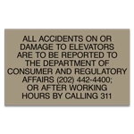 General Information Elevator Damage Sign