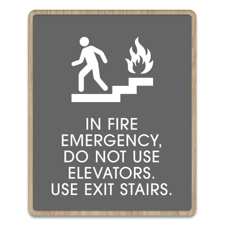 In Fire Emergency Sign w/ Symbol