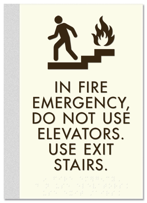 In Fire Emergency Sign w/Symbols