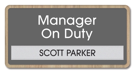 Manager On Duty Sign