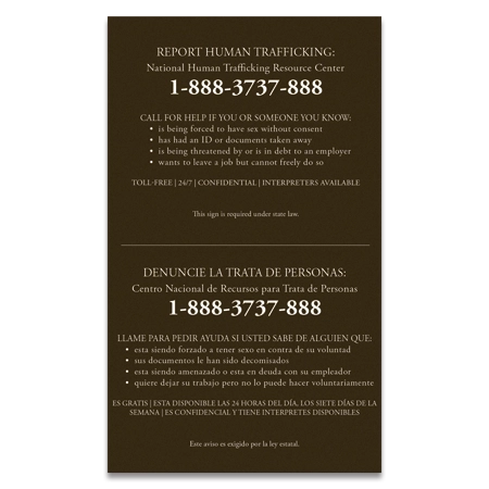 Maryland Large Human Trafficking Notice - Celtec