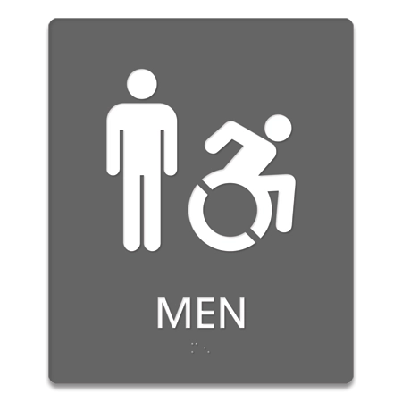 Men Sign w/Male & Dynamic ISA Symbols