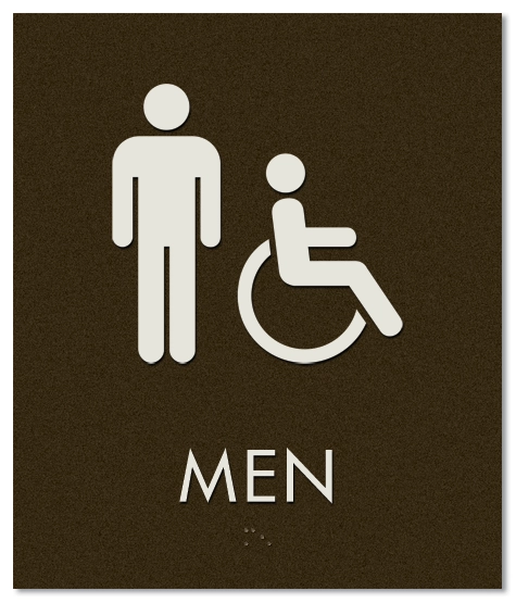 Men Sign w/Male & ISA Symbols