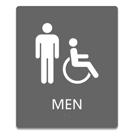 Men Sign w/Male & ISA Symbols
