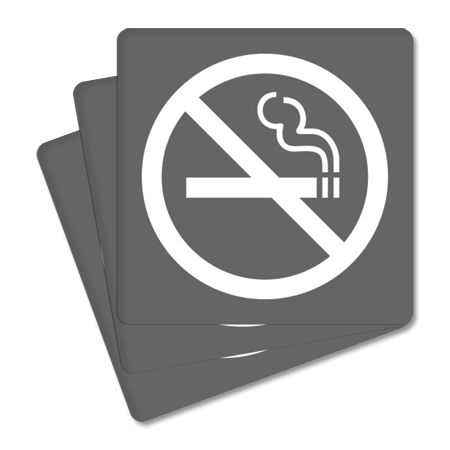 No Smoking Symbol Only - Package of 3