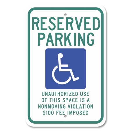 North Dakota - Reserved Parking, with ISA Symbol