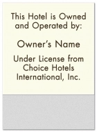 Owner/Operator Plaque