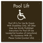 Pool Lift Rules w/ISA Symbol - Large