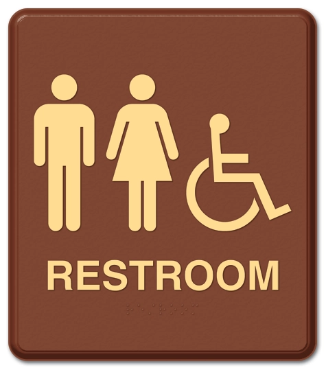 Restroom - Male, Female, and ISA Symbols