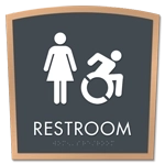Restroom Sign w/Female & Dynamic ISA Symbols