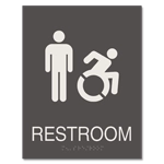 Restroom Sign w/Male & Dynamic ISA Symbols
