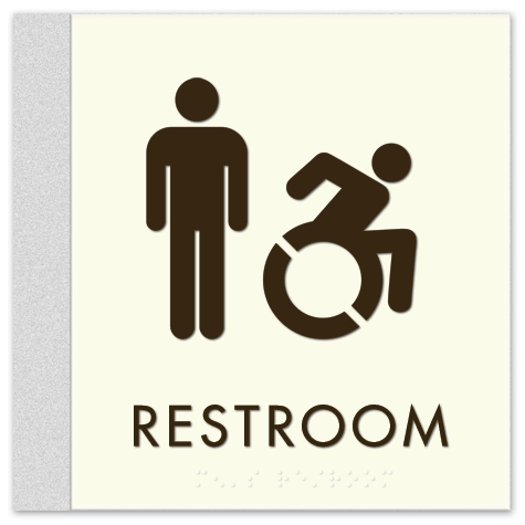 Restroom Sign w/Male & Dynamic ISA Symbols